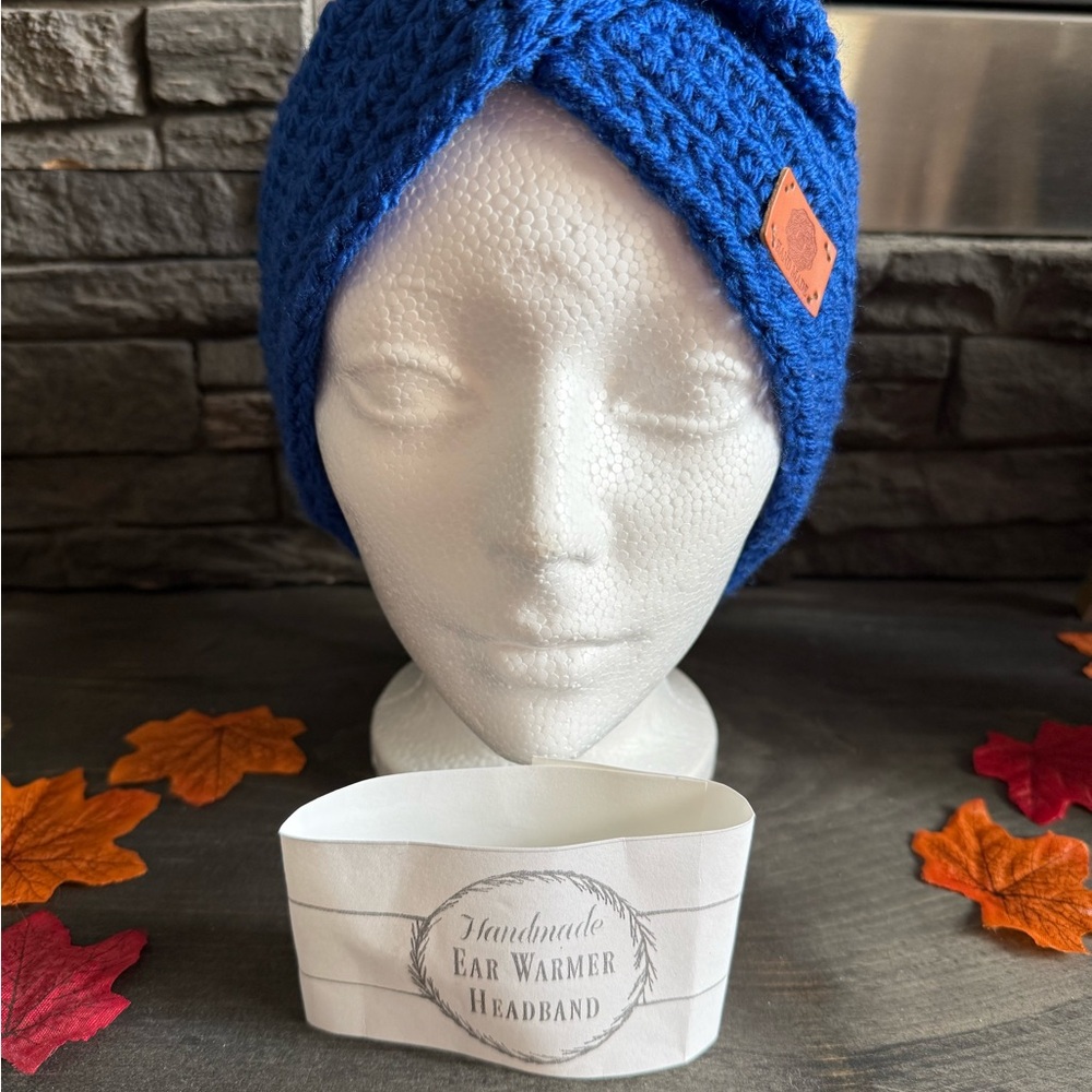 Blue Knitted Headband - Picture 4 of 4